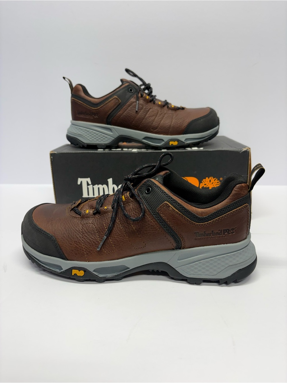 Timberland PRO Brown and Black Low-Cut Athletic Work Shoes